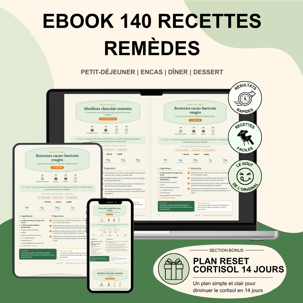 140 recettes-remèdes + Plan reset cortisol 14 jours