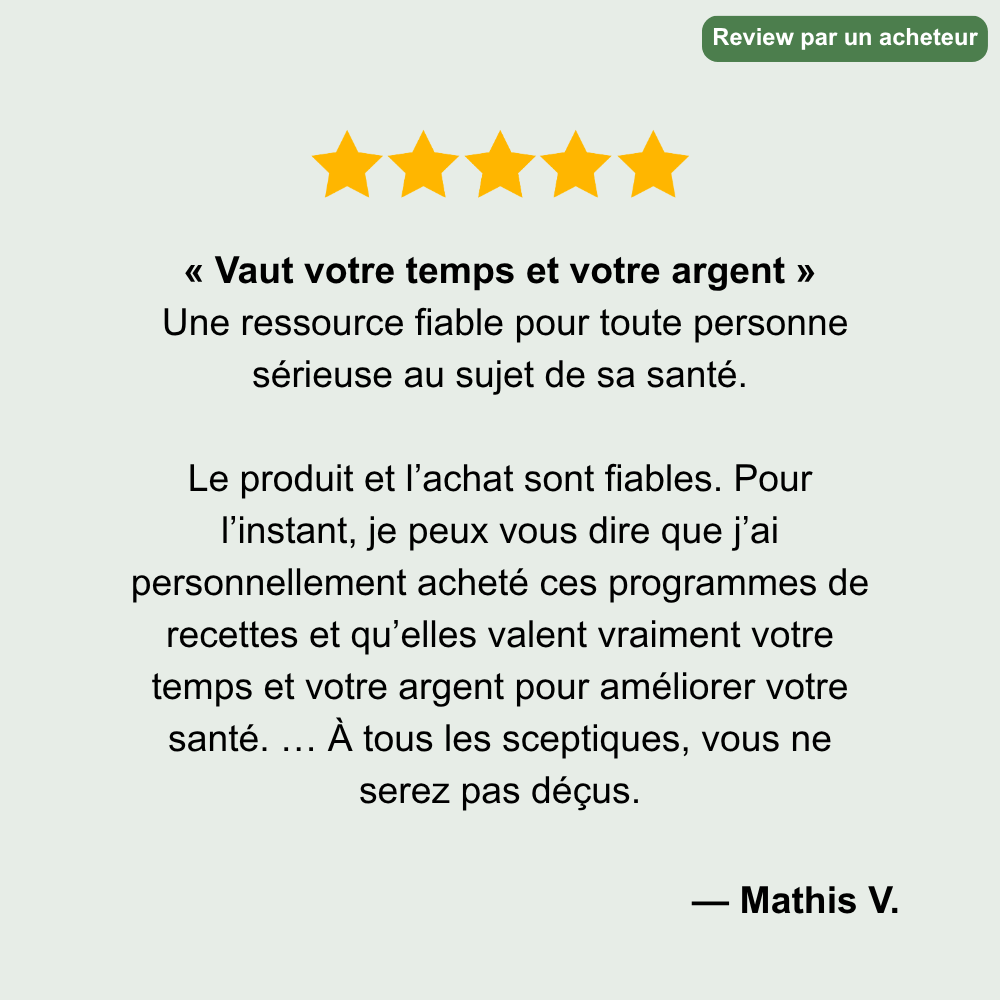 Programme 45 jours – Résultats Naturels